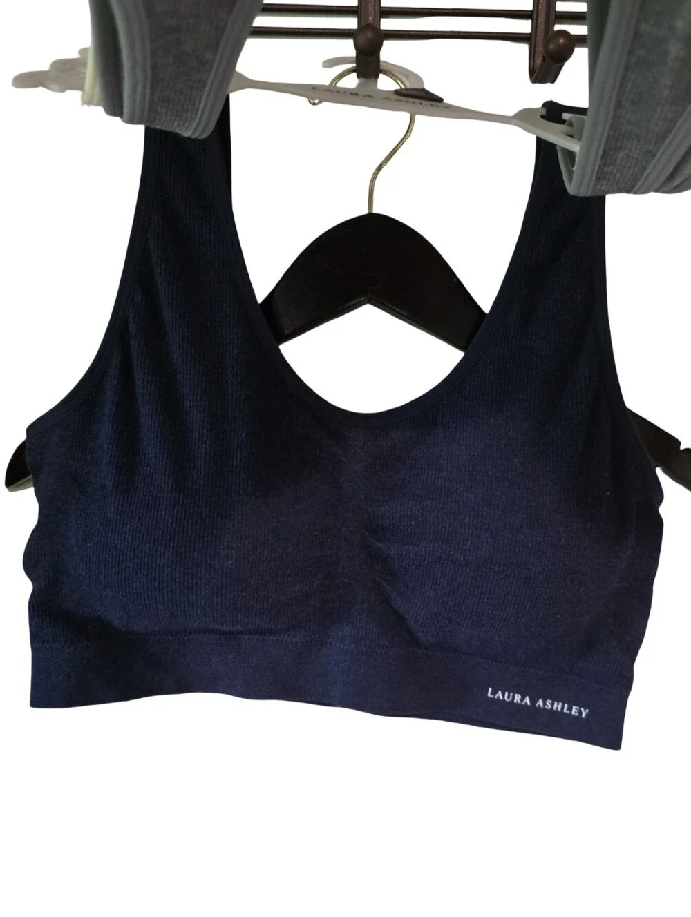Laura Ashley 3pk‎ Ribbed Active Athletic Lounge Comfy Sports Bras Bralettes 3X